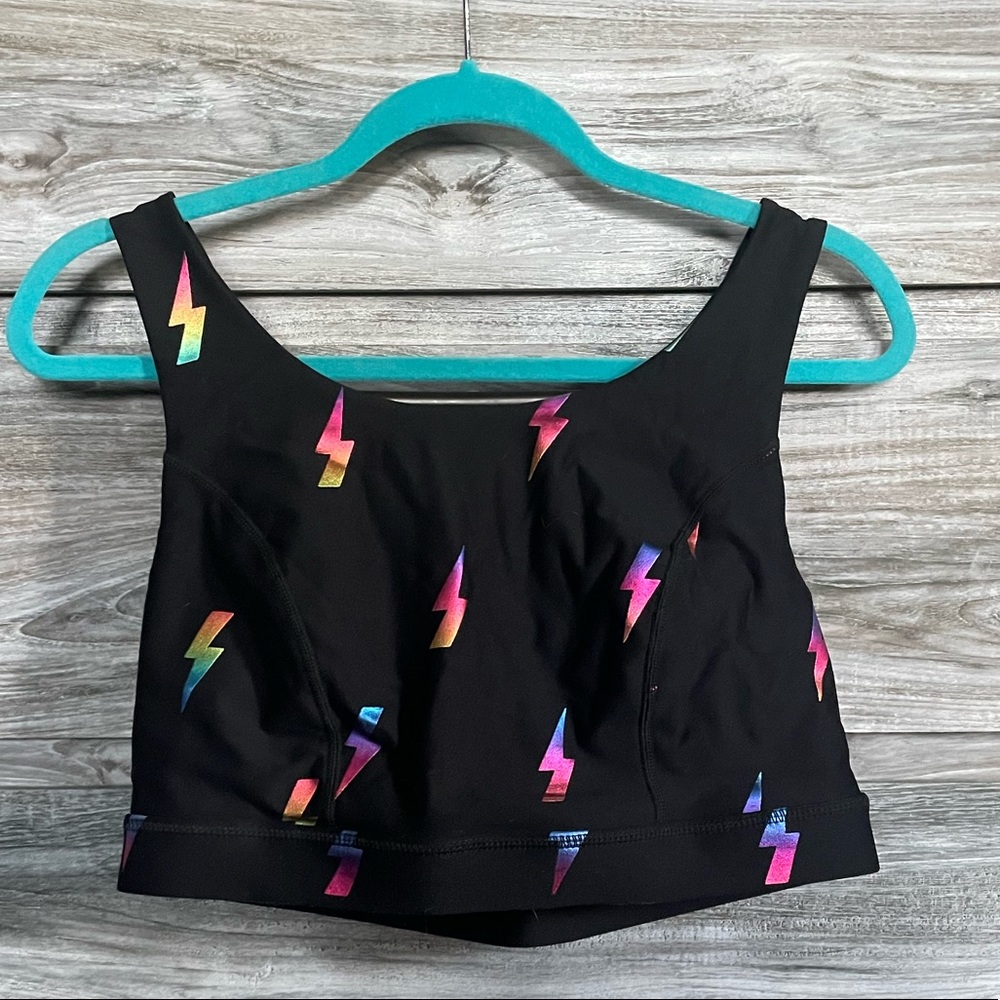 Torrid Foil rainbow lightning active bra 1x / sz 1